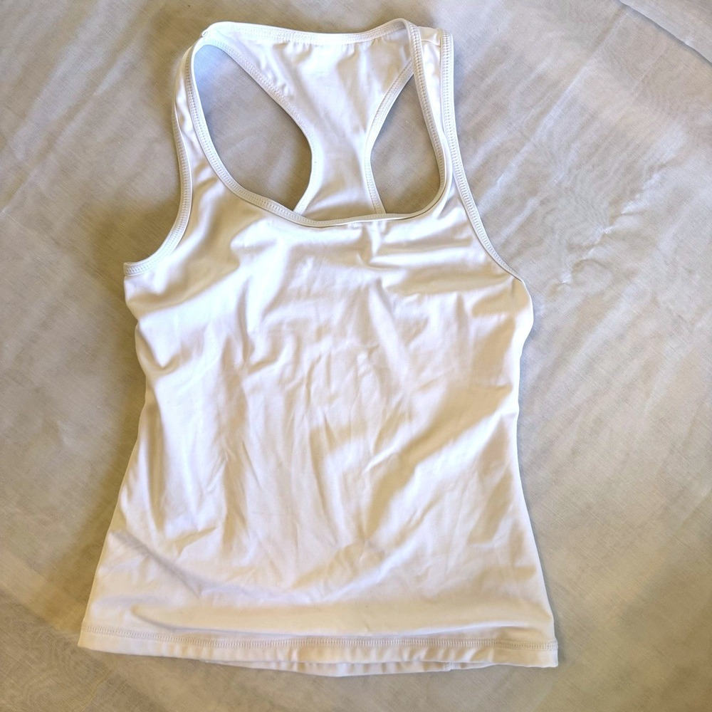 Balera Tank Top Kids MC White Racerback Dance Activewear MT9039